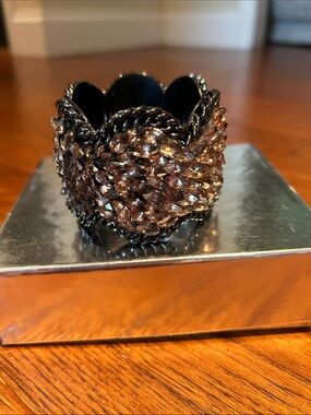J. Crew Ctystal Plume Cuff Statement Bracelet Circa 2011